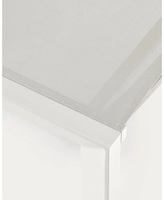 Biały metalowy leżak ogrodowy Canutells – Kave Home