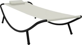 Kremowa leżanka ogrodowa L5-Z76
