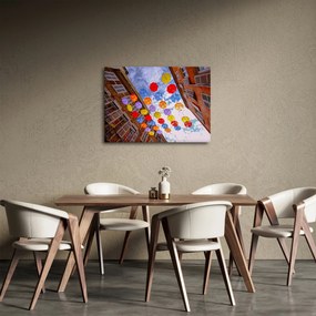 Obraz kolorowych parasoli (70x50 cm)