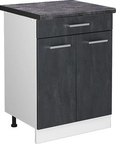 Szafka dolna do kuchni czarny beton 60x60x81.6 r-line