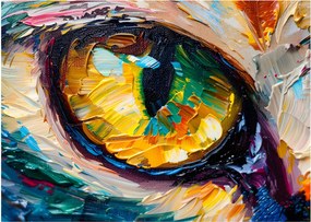 Obraz na szkle - Malowanie kocim okiem (70x50 cm)