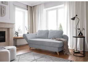 Jasnoszary sztruksowy szezlong (lewostronny) Chic Charlotte – Miuform