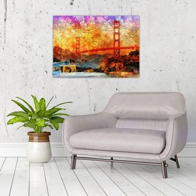 Obraz na szkle - Golden Gate, San Francisco, Kalifornia (70x50 cm)
