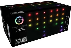 Świąteczny łańcuch LED z pilotem Icicle 172 LED,kolorowy