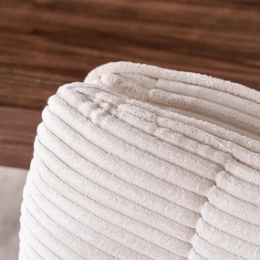 Krzesło Tapicerowane Obrotowe do Salonu AKITA Kremowe Sztruksowe Nowoczesne