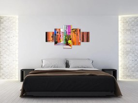 Obraz kolorowej włoskiej ulicy (125x70 cm)