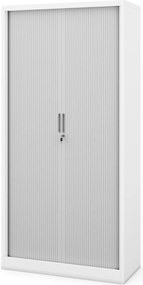 Szafa biurowa na akta z roletą Damian 90x45x185 cm szary/biały