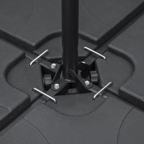 Outsunny płyty obciążnikowe do parasola 104x104x75 cm odporne na warunki atmosferyczne czarne nadające się do wypełnienia | Aosom PL