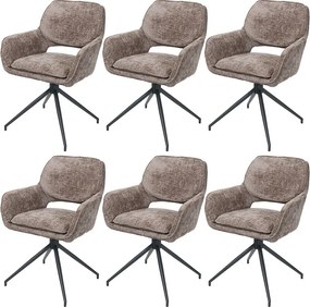 Krzesło do jadalni MCW-N74 (zestaw 6 sztuk), brązowy