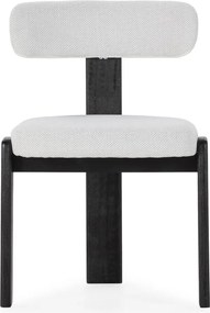 Czarne/jasnoszare tapicerowane krzesła zestaw 2 szt. Nadia – MOME