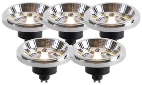 Zestaw 5 żarówek LED GU10 ściemnialnych AR111 11W 810lm 2700K