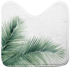 Biało-zielony dywanik łazienkowy do WC 45x45 cm Havane – douceur d'intérieur
