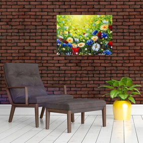 Obraz dzikich kwiatów (70x50 cm)