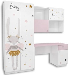 Zestaw mebli dziecięcych z biurkiem dla dziewczynki P2-H49