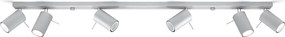 Plafony nowoczesny Briix, stal - 6 źródło światła 4000K - L.118 x H.16 cm - szary