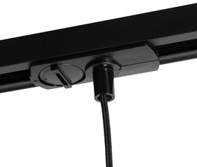 Nowoczesny system szynowy z 5 lampami wiszącymi, ciemny brąz, 1-fazowy - Iconic Lloyd Nowoczesny Oswietlenie wewnetrzne