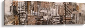 Obraz - Abstrakcja w odcieniach brązu (170x50 cm)
