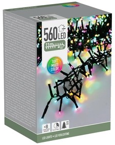 Zewnętrzny łańcuch świetlny Macaron, 11 m 560 diod LED, (ziel., pom., nieb., różowy), timer, IP44, 11 m