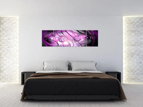 Obraz pięknej fioletowej abstrakcji (170x50 cm)