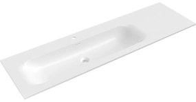 Mexen Vela umywalka wpuszczana w blat lewa 161 x 46,5 cm, biała połysk - 25231600L