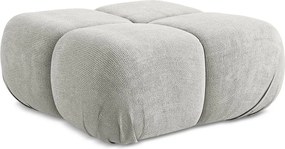 Pufa - z tkaniny szenilowej - jasny szary - LOKUA