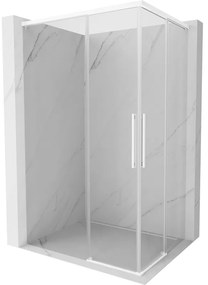 Mexen Rox Duo kabina prysznicowa rozsuwana 90 x 75 cm, transparent, biała - 8C2D-090-075-20-00