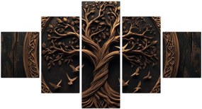 Obraz – Drewniane drzewo życia (125x70 cm)