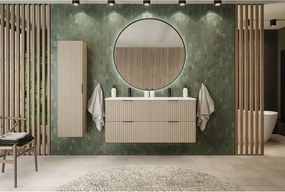Szafka łazienkowa ryflowana FLOW 120 cm kaszmir
