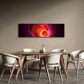 Nowoczesny obraz różowej abstrakcji (170x50 cm)