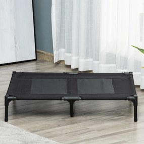 PawHut Lezak dla psow na zewnatrz sofa dla zwierzat miejsce do spania wygodne i trwale szare i czarne | Aosom PL