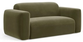 Aksamitna sofa w kolorze khaki 180 cm Strino – Cosmopolitan Design