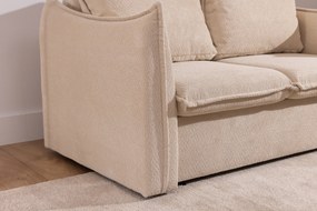 Sofa rozkładana Liliamo dwuosobowa - beżowy szenil Egon 26