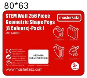 Masterkidz geometryczne elementy 8 kolorów 256 szt akcesoria do tablic stem