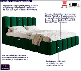 Łóżko pluszowe z pojemnikiem na pościel 160x200 Arman 3X - 36 kolorów