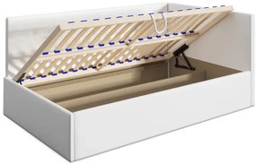 Czarne młodzieżowe łóżko z pojemnikiem 120x200 - Barnet 5X