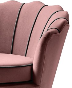 Fotel ANGELO VELVET różowy HALMAR
