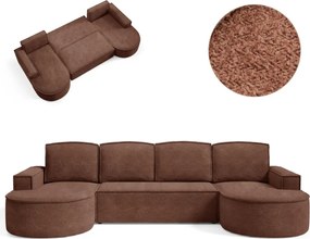 Narożnik MOLLY XL wolnostojący układ U z funkcją spania w tkaninie Abriamo 12 DomoHome