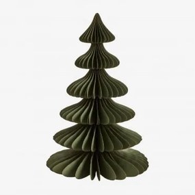 Choinka Z Papieru Navira ↑45 Cm & Zielony Pesto Ze Złotym Brzegiem - Sklum