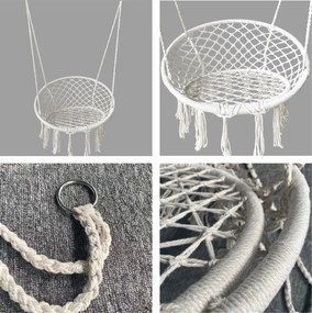 Fotel wiszący z plecionej liny Nido bocianie gniazdo