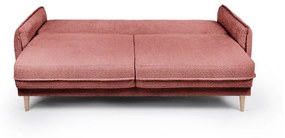 Czerwona rozkładana sofa z materiału bouclé 215 cm Patti – Bonami Selection