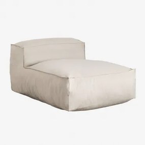 Fotel Ogrodowy Chaise Longue Z Tkaniny Dojans Kremowa Semoline - Sklum