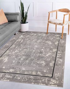 Dywan vintage Beyond Ramka szary 200 cm x 290 cm