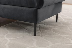 Narożnik z funkcją spania Taila Mini lewostronny - szary welur Velluto 18 / czarne nogi
