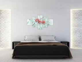 Obraz mrożonych owoców dzikiej róży (125x70 cm)