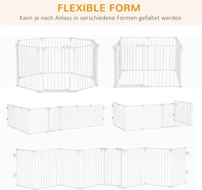 PawHut PewHut szczeniak wylewka zewnętrzna obudowa dla psów ze składanymi drzwiami, elastyczne 8 paneli