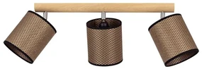 Spot-Light 2037400911553 - Oświetlenie punktowe BENITA 3xE27/25W/230V dąb