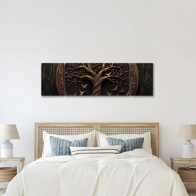 Obraz – Drewniane drzewo życia (170x50 cm)