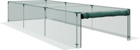 Outsunny Siatka Ogrodowa 125x373m z Drzwiami na Zamek Błyskawiczny Ochrona Przed Owadami Zielona | Aosom PL