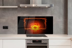 Szklany Panel Ognisty Rzut do Kosza