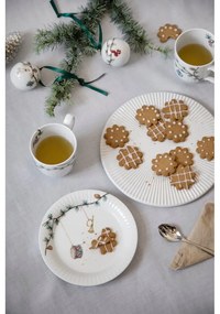 Biały porcelanowy talerz deserowy ze świątecznym motywem ø 19 cm Hammershøi Christmas – Kähler Design